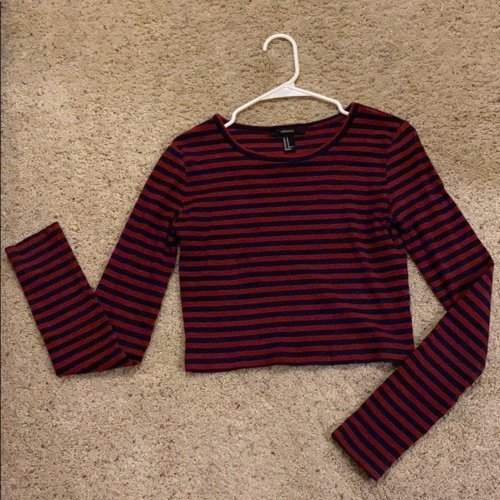 Long Sleeve forever 21 Crop Top
